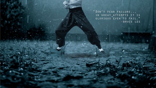 "Don't fear failure... In great attempts it is glorious even to fail." ~ Bruce Lee