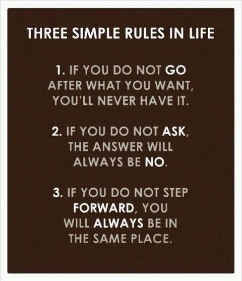 Three simple rules in life: