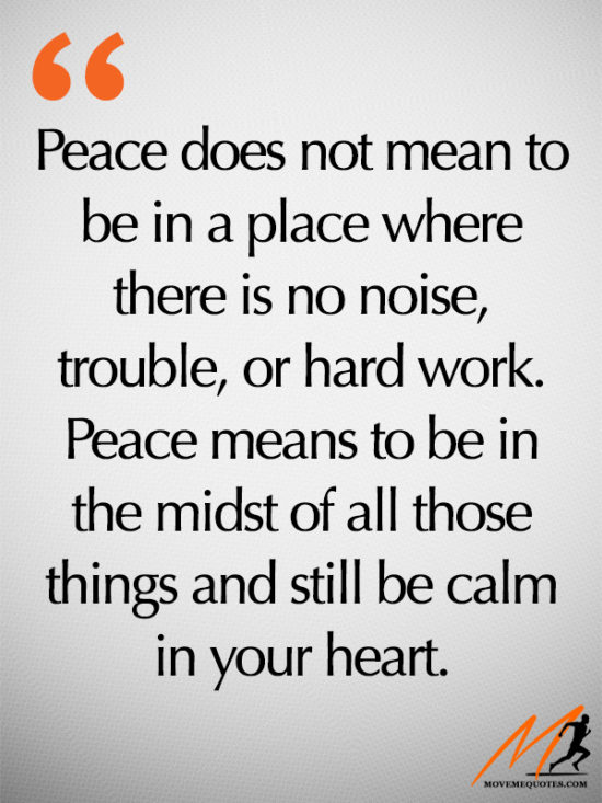 What peace really is...