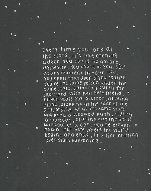 Every time you look at the stars...!