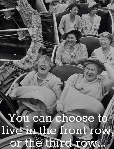 You can choose to live in the front row or the third row.