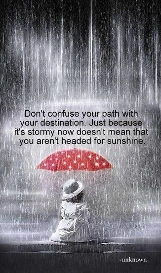 Don't confuse your path with your destination.