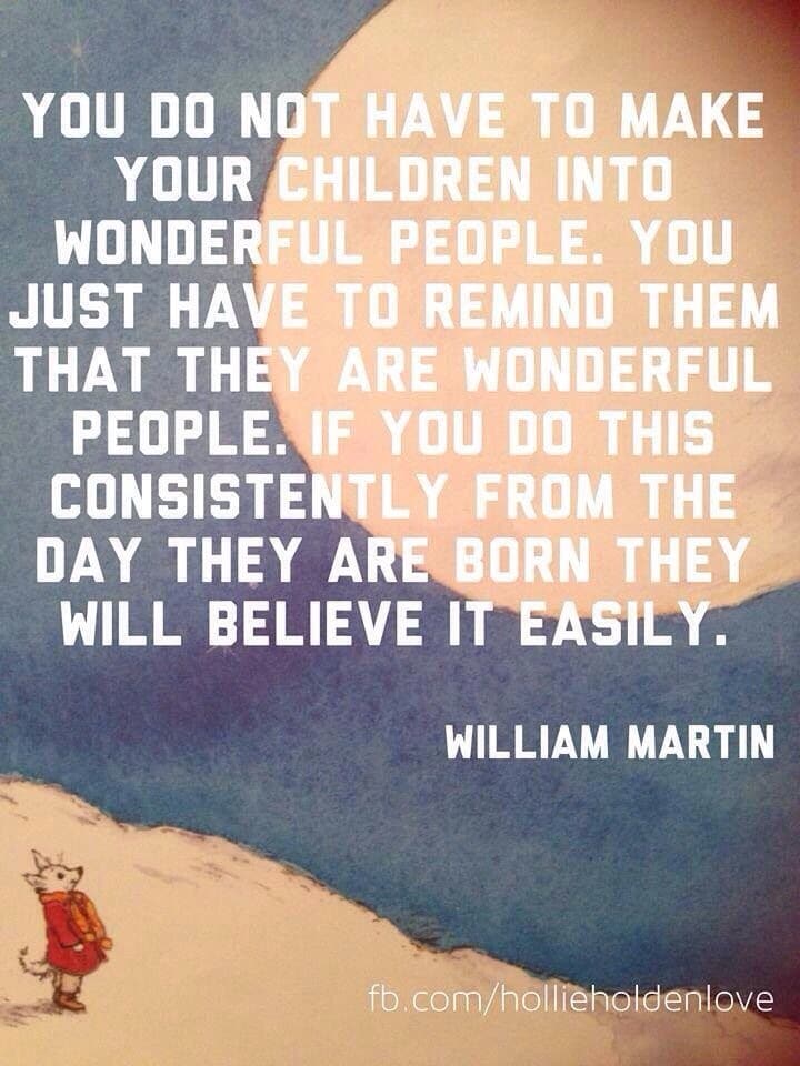 Remember this, parents: