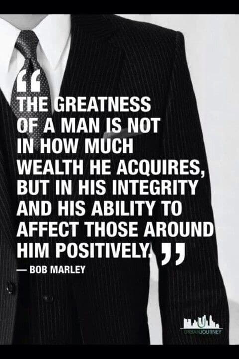 The greatness of a man...