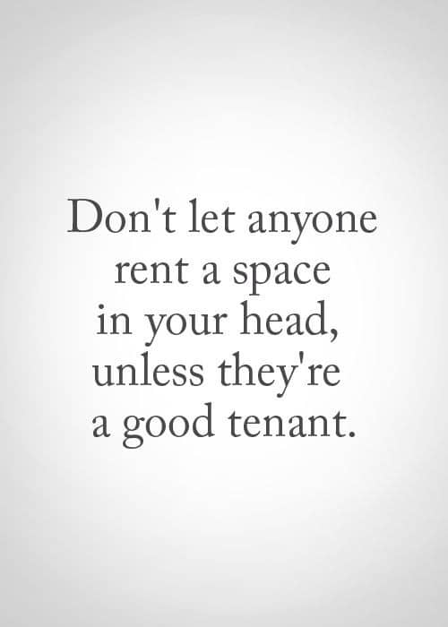 Good tenants only.