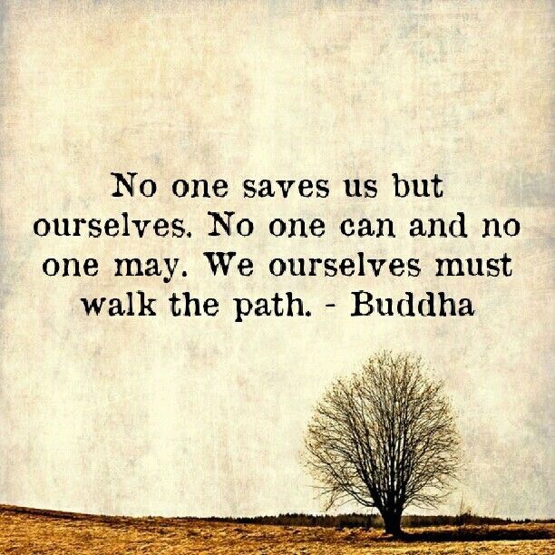 We must be our own saviors.