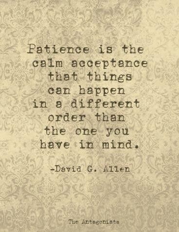 Keep calm and patience on.