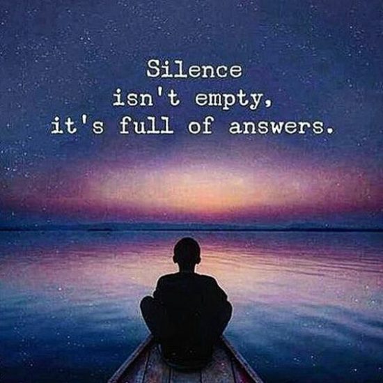 Silence isn't empty...