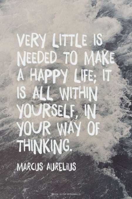 A happy life requires less than you think...