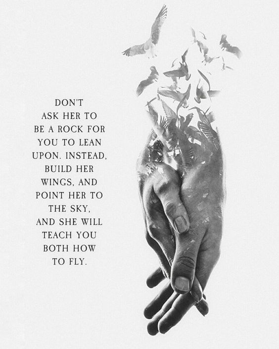 Don't tie her down.  Build her wings.