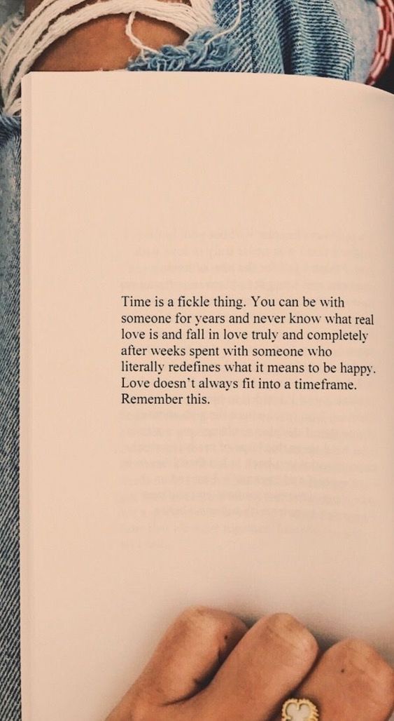 Love doesn't always fit into a timeframe.