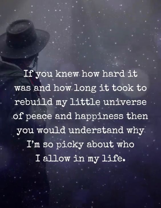 People affect your peace and happiness. Be picky.