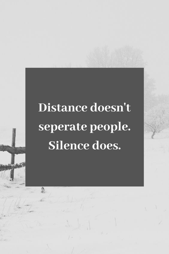 Distance doesn't separate people.