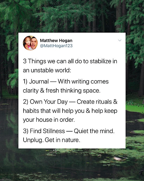 3 Things we can do to stabilize in an unstable world.