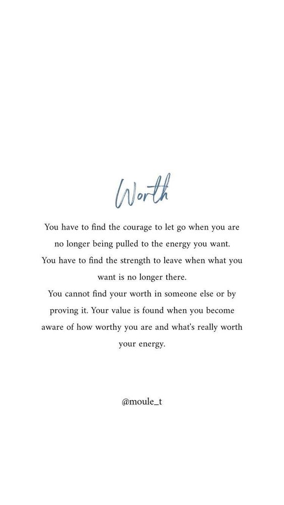 Worth is found within, not without.
