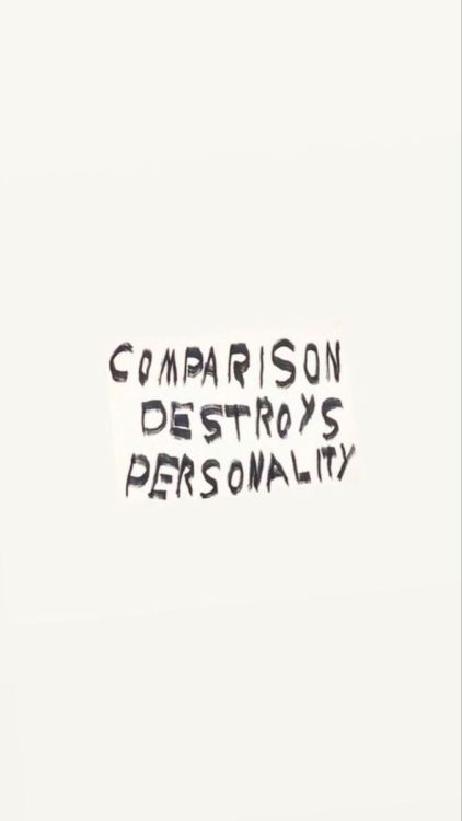 Personality destroys comparison.