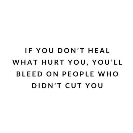 Focus on healing or you may end up hurting.