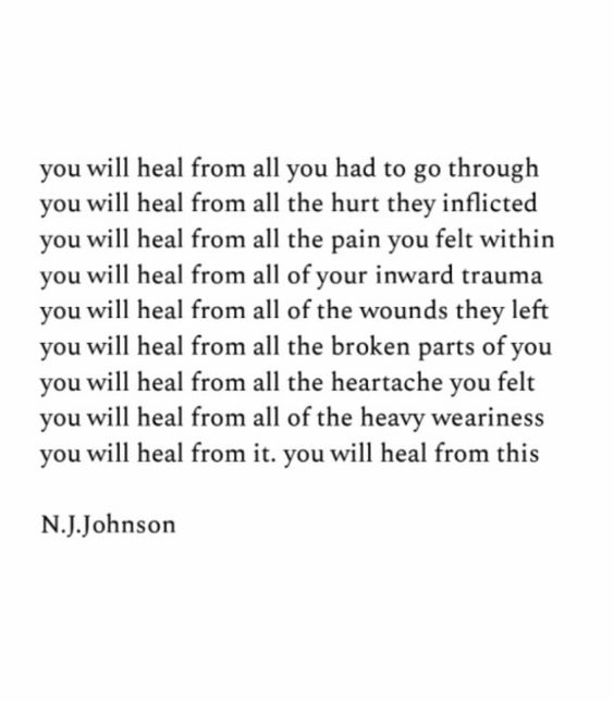 You will heal.