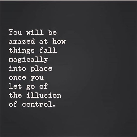 Let things fall into place.
