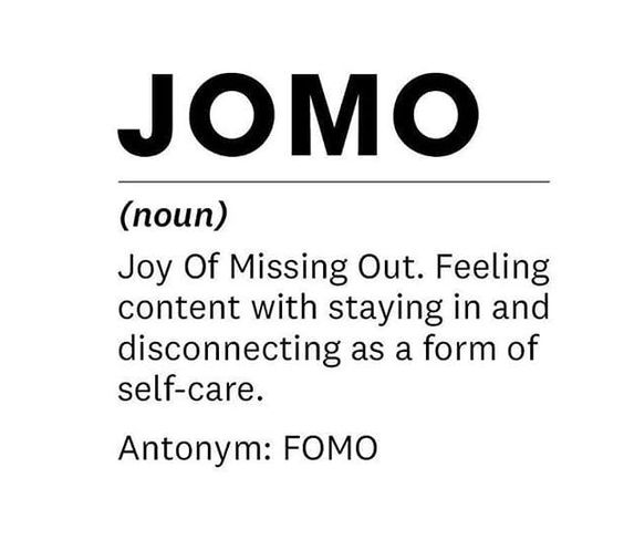 Let's normalize JOMO.