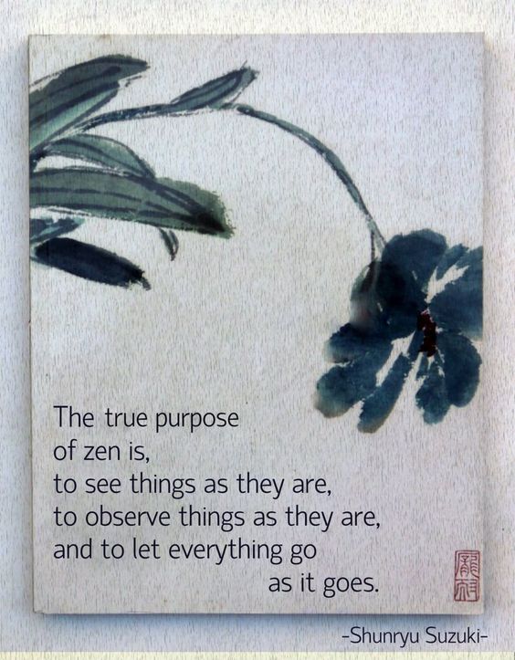The true purpose of zen...