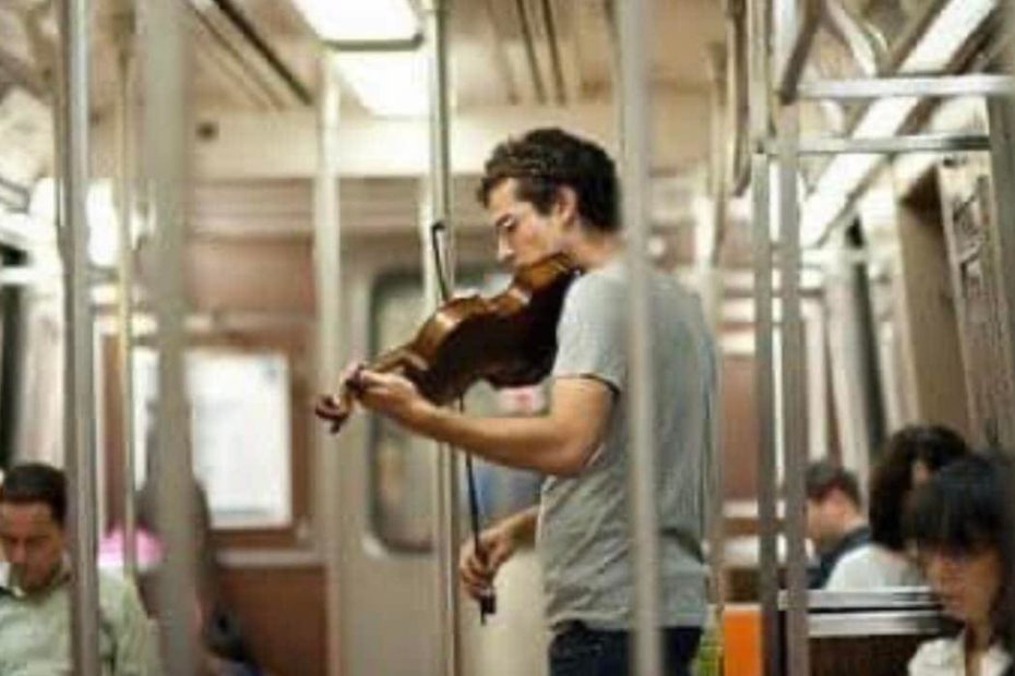 Rushing Past Life's Beauty — A Short Story Of A Man With A Violin