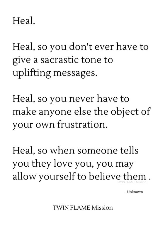 Heal; for you and for us.