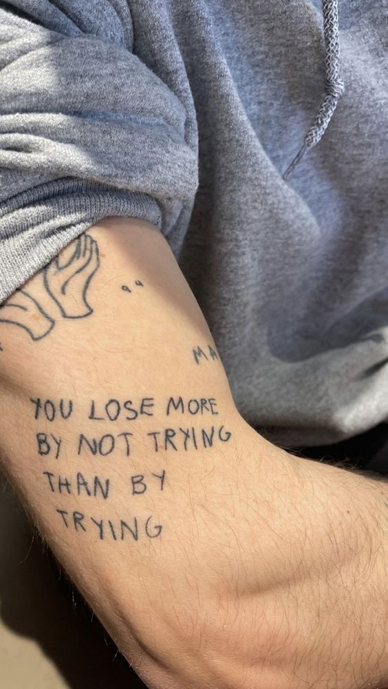 A tattoo worth reading daily.