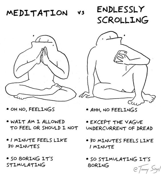 Meditation vs. Mindless Scrolling