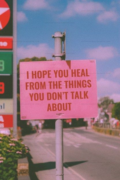 Talking about things is a great way to heal.