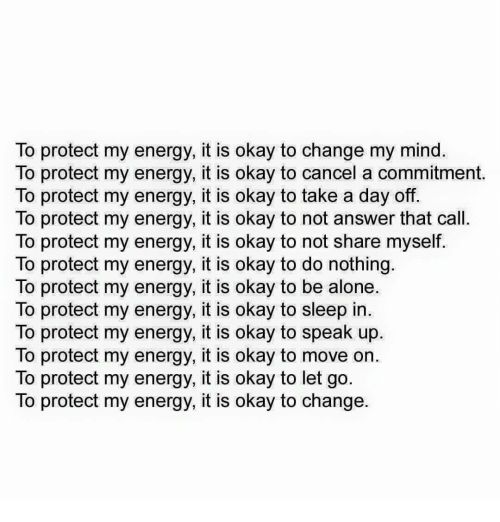 Protecting energy >>>