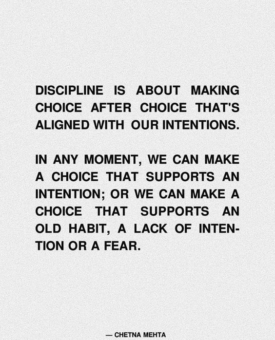 Discipline is in the daily small.