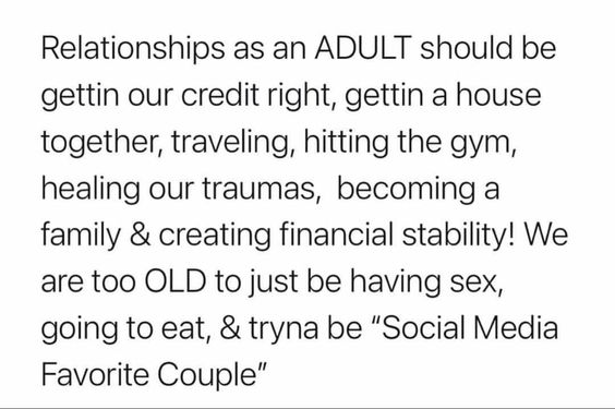 Mature relationships hit different.