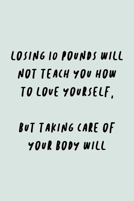 It's all about the weight of your self-love.