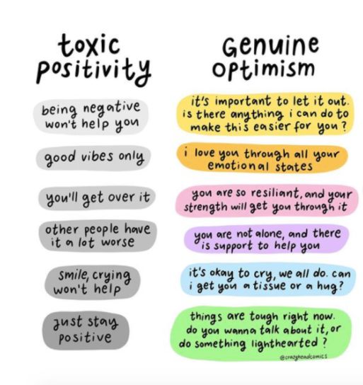 Positivity can be toxic.