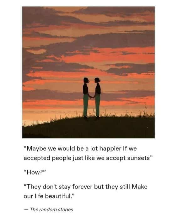 A lesson from sunsets.