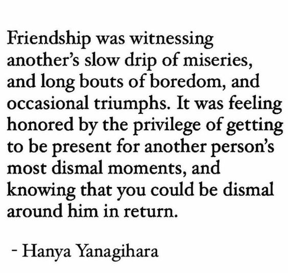 I like this description of friendship.