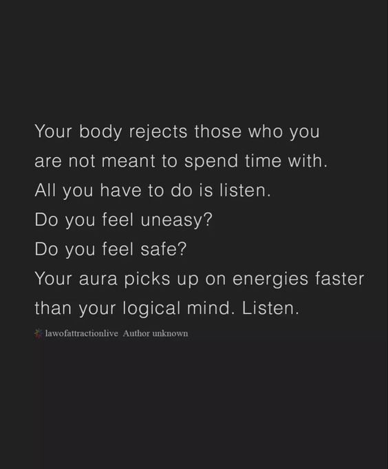 Your body knows.