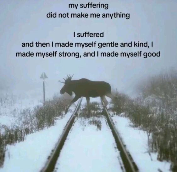 Your suffering doesn't make you. You make you.
