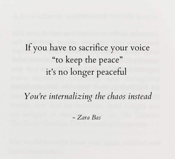 The chaos isn't yours to keep.