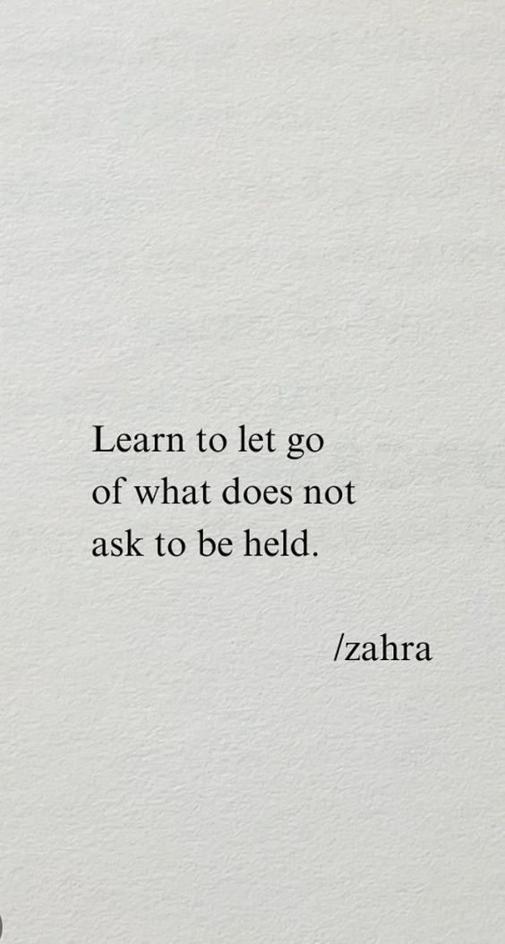 Let's hold the things that want to be held instead.