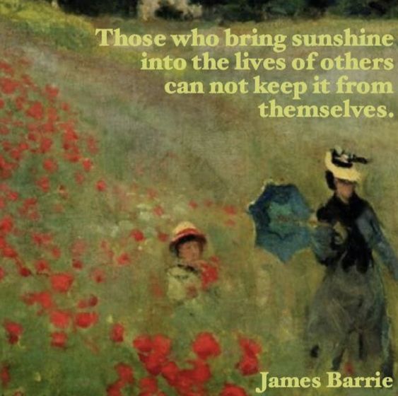 The beautiful side effect of bringing sunshine for others.