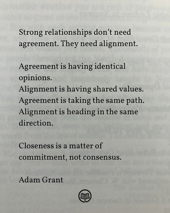 Alignment > Agreement