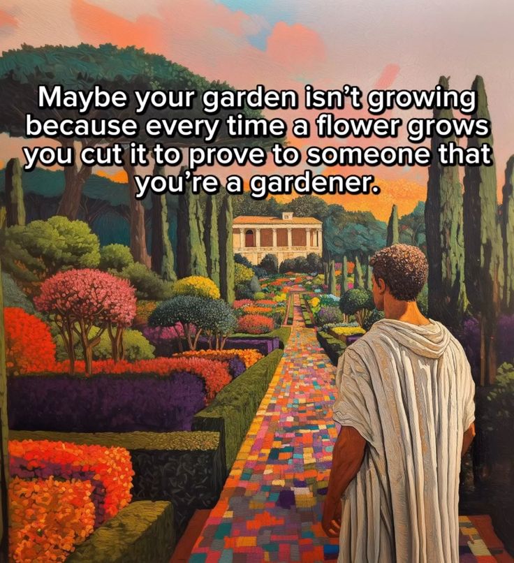 Maybe stop cutting all your flowers. Maybe stop cutting all your flowers.