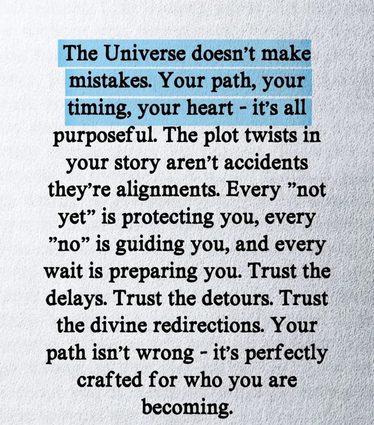 Trust the delays. Trust the delays.